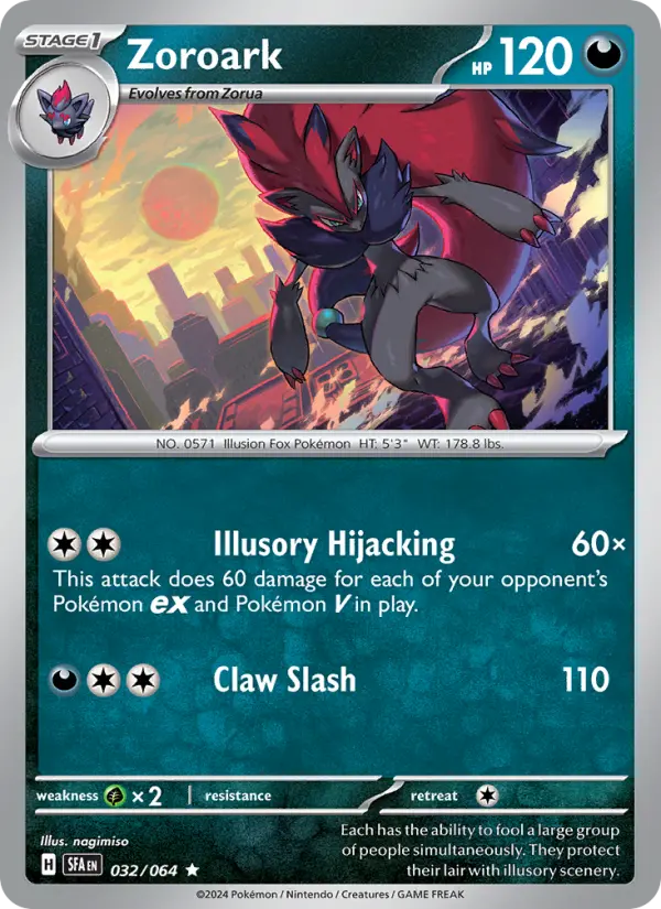 Zoroark 032 Shrouded Fable (SV6.5) Pokemon Card