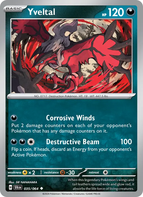 Yveltal 035 Shrouded Fable (SV6.5) Pokemon Card
