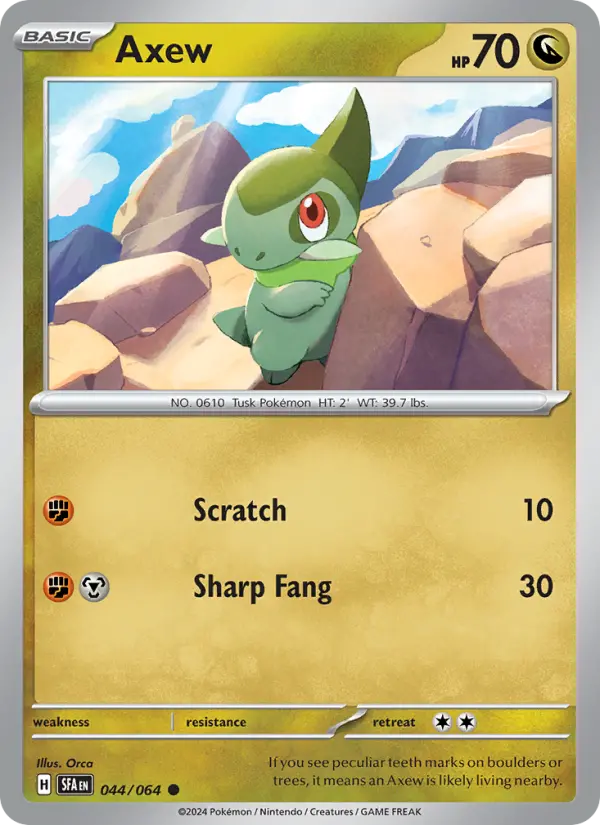 Axew 044 Shrouded Fable (SV6.5) Pokemon Card