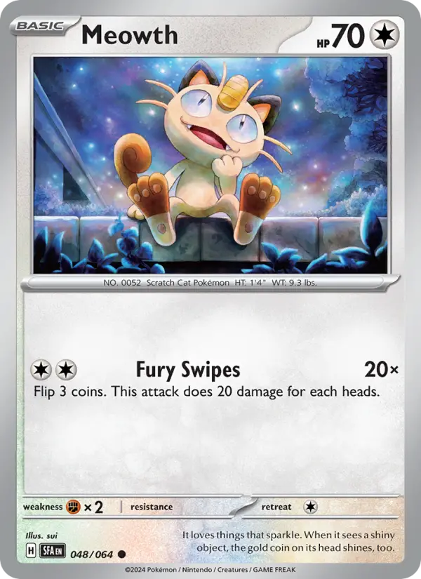 Meowth 048 Shrouded Fable (SV6.5) Pokemon Card
