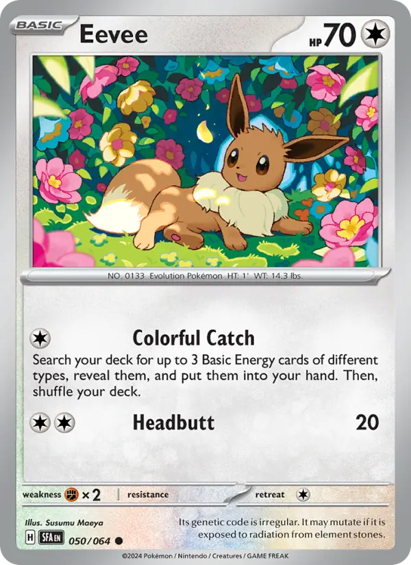 Eevee 050 Shrouded Fable (SV6.5) Pokemon Card
