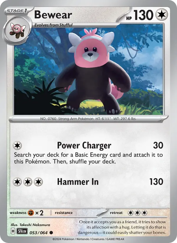 Bewear 053 Shrouded Fable (SV6.5) Pokemon Card