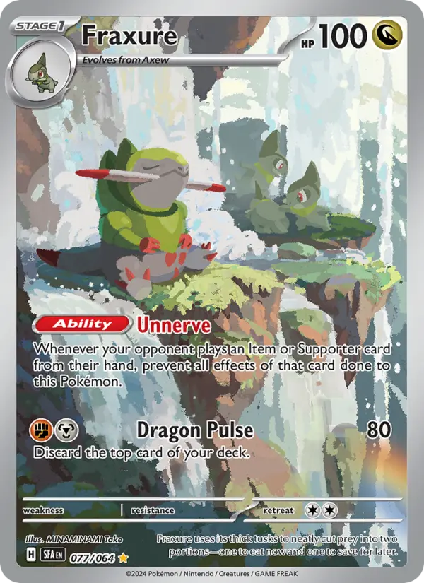 Fraxure 077 Shrouded Fable (SV6.5) Pokemon Card