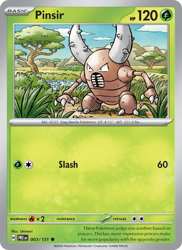 Pinsir 003 Prismatic Evolutions (SV8.5) Pokemon Card