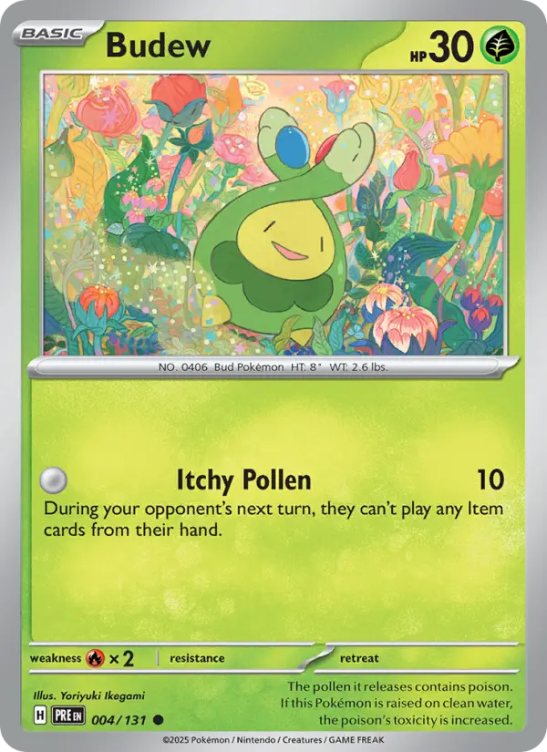 Budew 004 Prismatic Evolutions (SV8.5) Pokemon Card