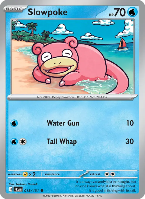 Slowpoke 018 Prismatic Evolutions (SV8.5) Pokemon Card