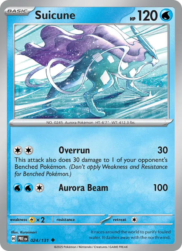 Suicune 024 Prismatic Evolutions (SV8.5) Pokemon Card