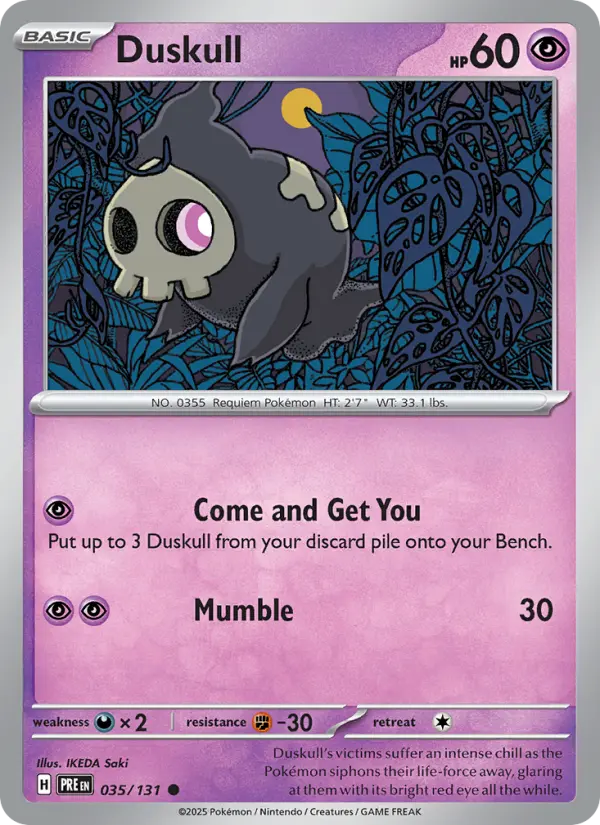 Duskull 035 Prismatic Evolutions (SV8.5) Pokemon Card