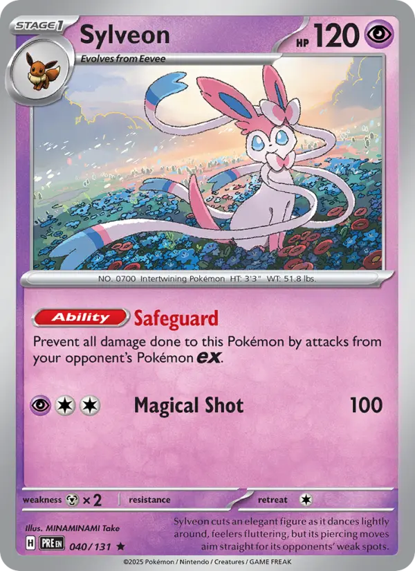 Sylveon 040 Prismatic Evolutions (SV8.5) Pokemon Card