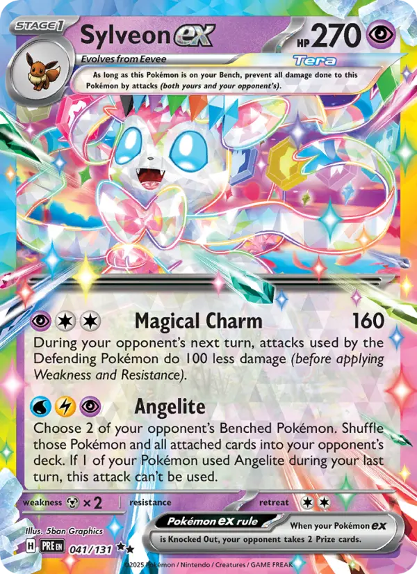Sylveon ex 041 Prismatic Evolutions (SV8.5) Pokemon Card