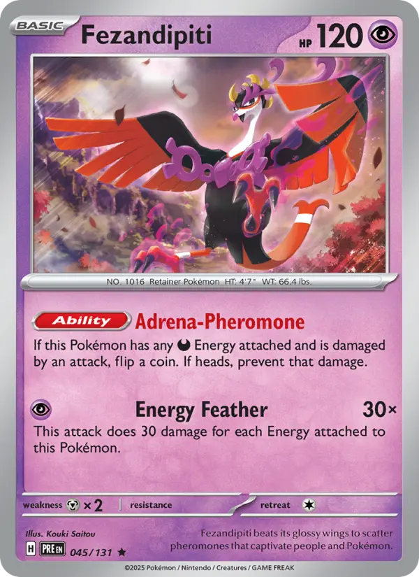 Fezandipiti 045 Prismatic Evolutions (SV8.5) Pokemon Card