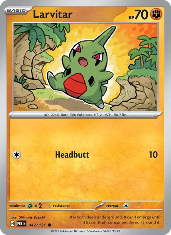 Larvitar 047 Prismatic Evolutions (SV8.5) Pokemon Card