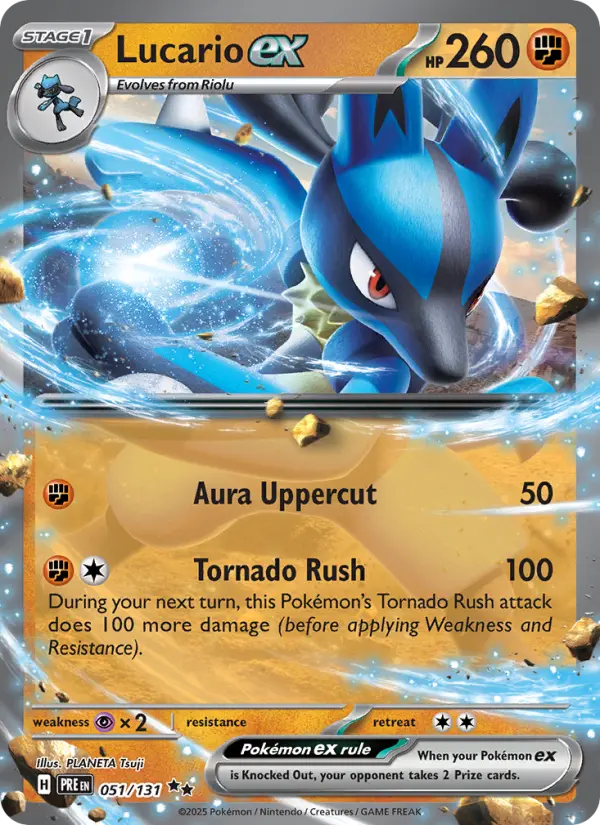 Lucario ex 051 Prismatic Evolutions (SV8.5) Pokemon Card