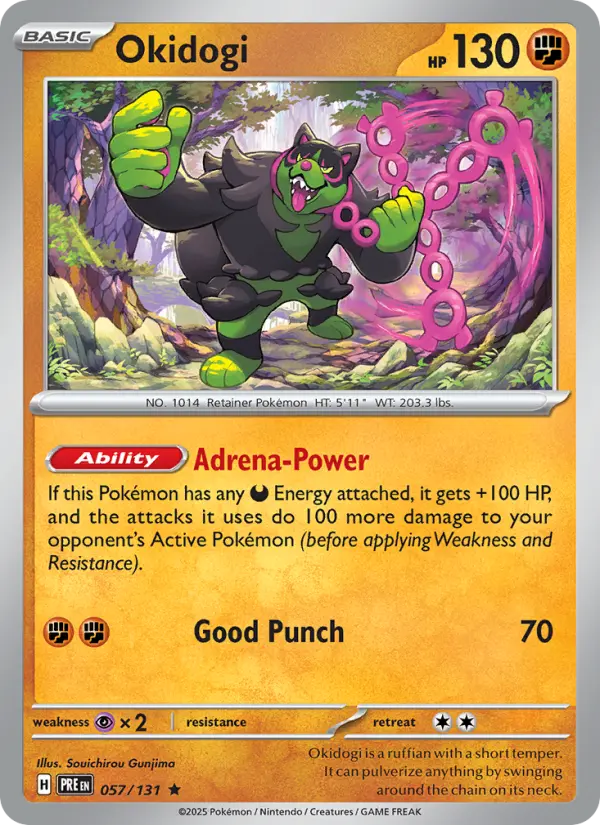 Okidogi 057 Prismatic Evolutions (SV8.5) Pokemon Card