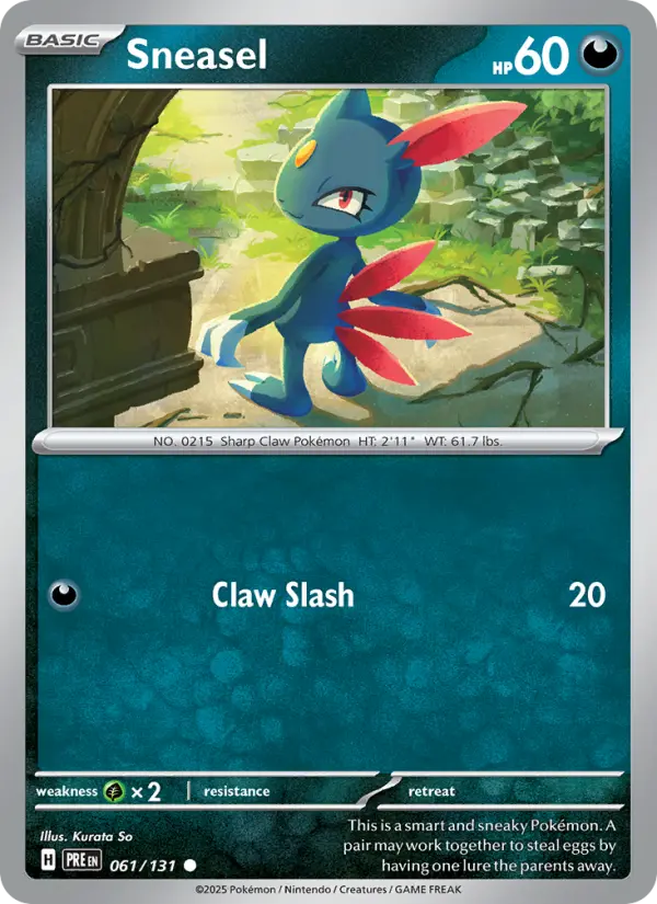 Sneasel 061 Prismatic Evolutions (SV8.5) Pokemon Card