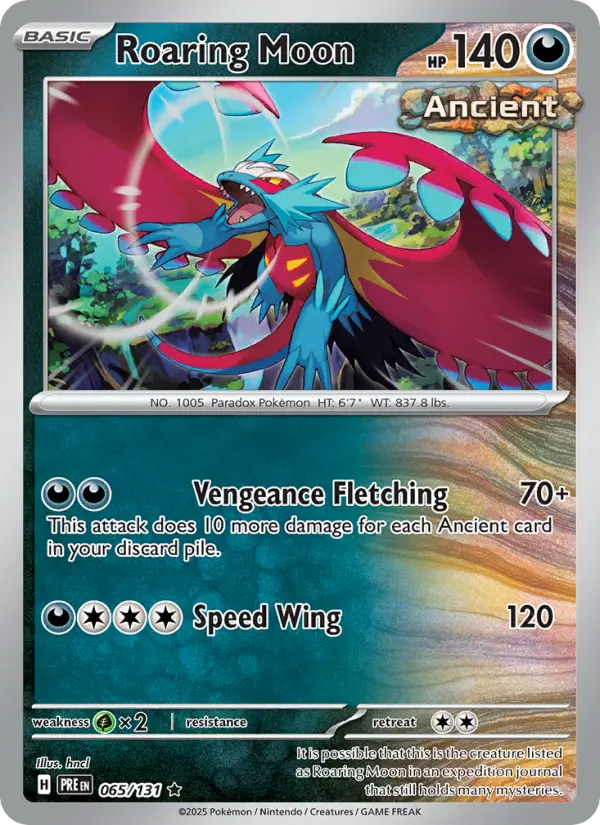 Roaring Moon 065 Prismatic Evolutions (SV8.5) Pokemon Card