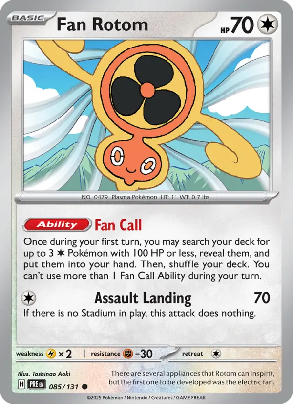 Fan Rotom 085 Prismatic Evolutions (SV8.5) Pokemon Card