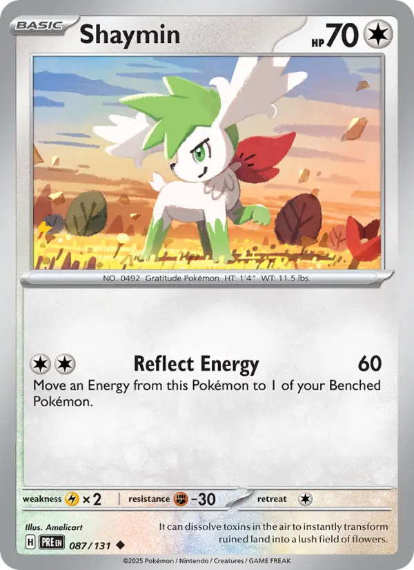 Shaymin 087 Prismatic Evolutions (SV8.5) Pokemon Card