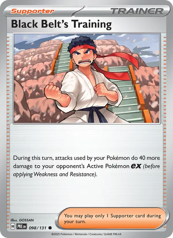 Black Belt's Training 098 Prismatic Evolutions (SV8.5) Pokemon Card
