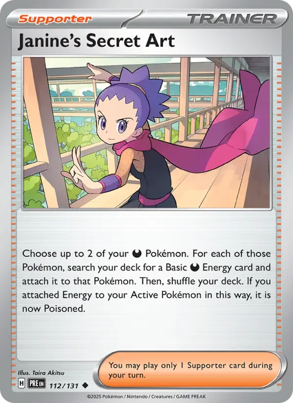 Janine's Secret Art 112 Prismatic Evolutions (SV8.5) Pokemon Card