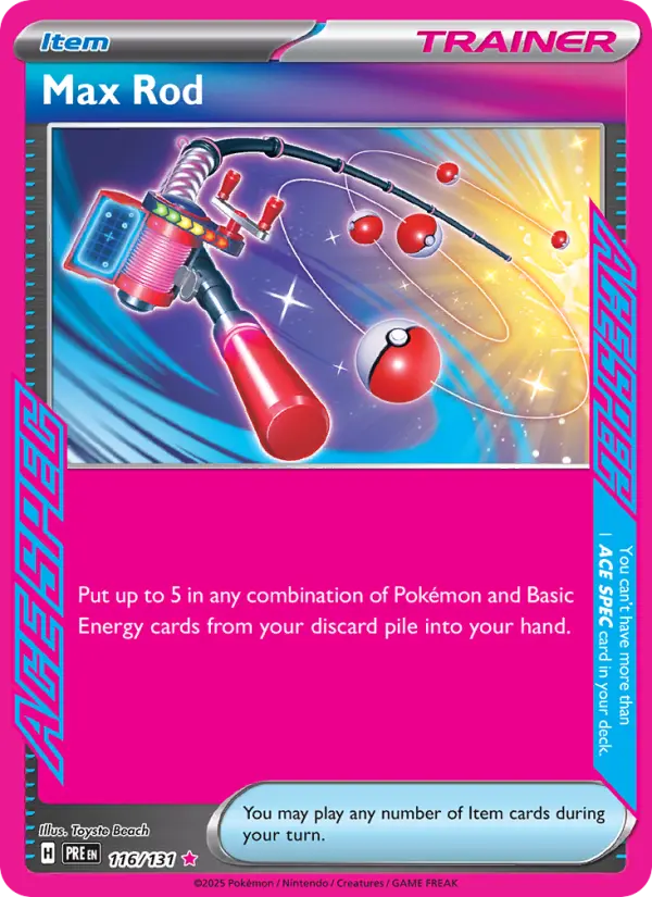 Max Rod 116 Prismatic Evolutions (SV8.5) Pokemon Card