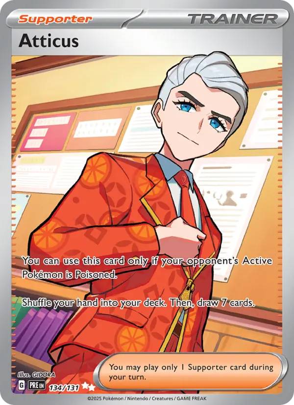 Atticus 134 Prismatic Evolutions (SV8.5) Pokemon Card