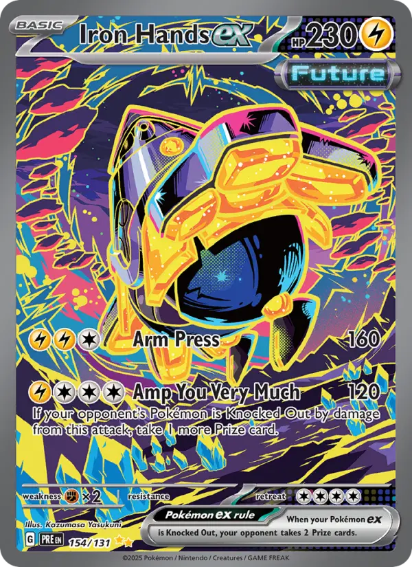 Iron Hands ex 154 Prismatic Evolutions (SV8.5) Pokemon Card