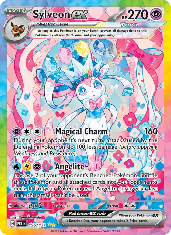 Sylveon ex 156 Prismatic Evolutions (SV8.5) Pokemon Card
