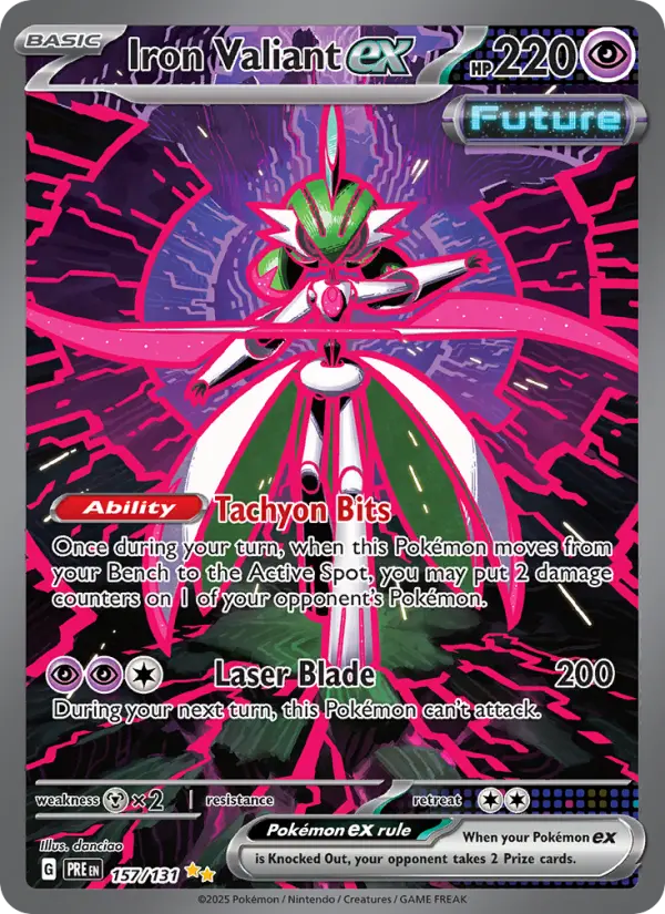 Iron Valiant ex 157 Prismatic Evolutions (SV8.5) Pokemon Card