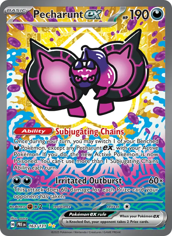 Pecharunt ex 163 Prismatic Evolutions (SV8.5) Pokemon Card