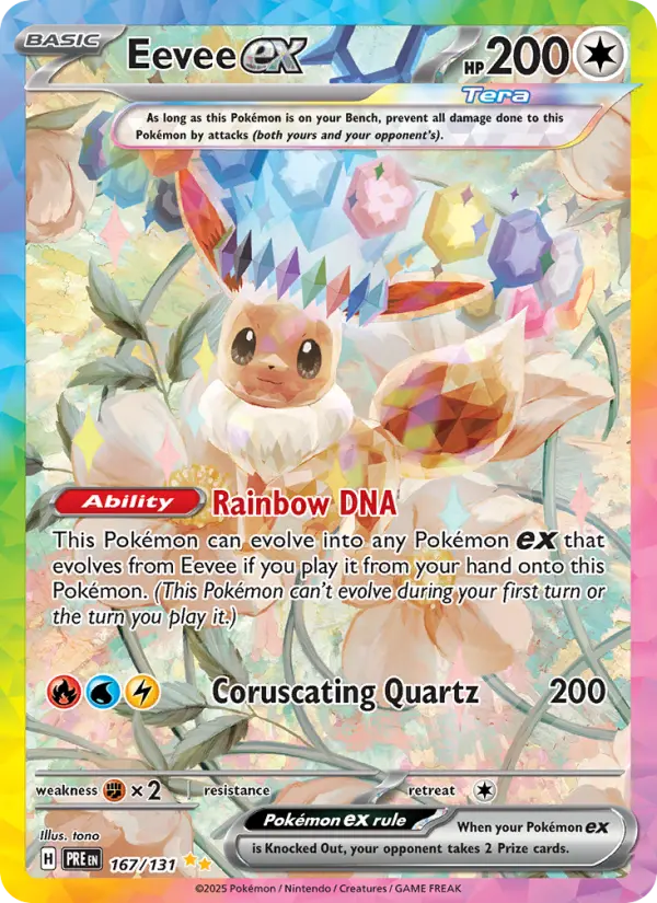 Eevee ex 167 Prismatic Evolutions (SV8.5) Pokemon Card