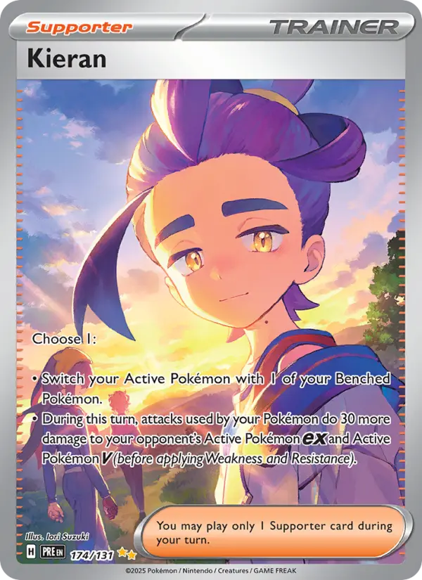 Kieran 174 Prismatic Evolutions (SV8.5) Pokemon Card