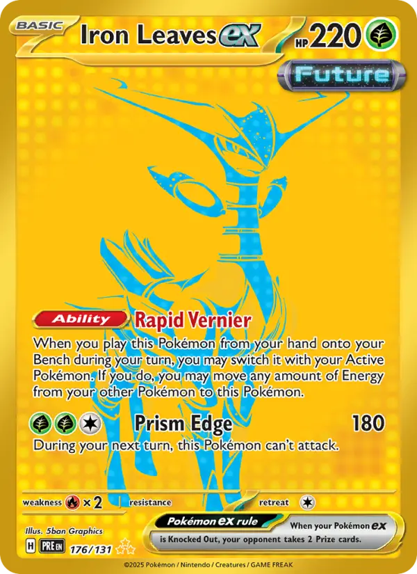 Iron Leaves ex 176 Prismatic Evolutions (SV8.5) Pokemon Card