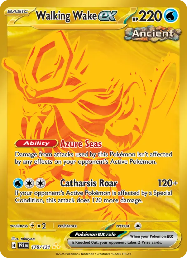 Walking Wake ex 178 Prismatic Evolutions (SV8.5) Pokemon Card