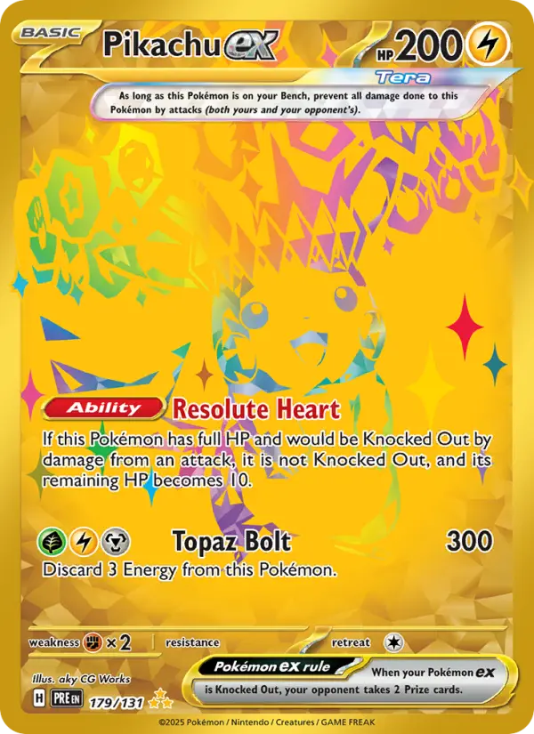 Pikachu ex 179 Prismatic Evolutions (SV8.5) Pokemon Card