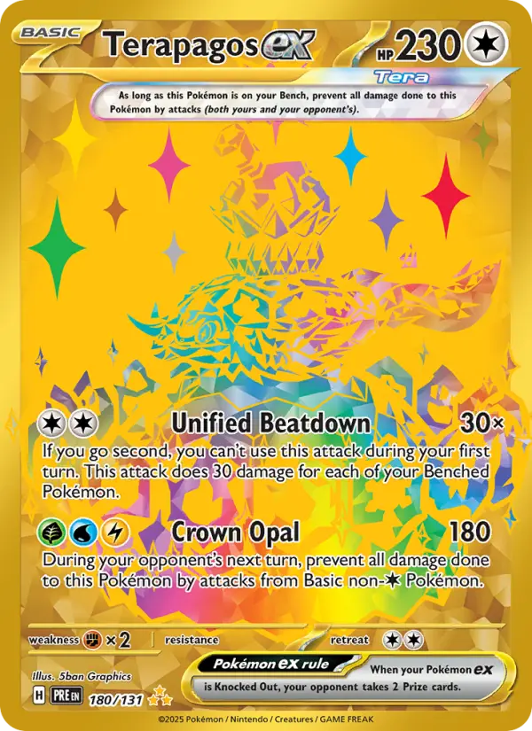 Terapagos ex 180 Prismatic Evolutions (SV8.5) Pokemon Card