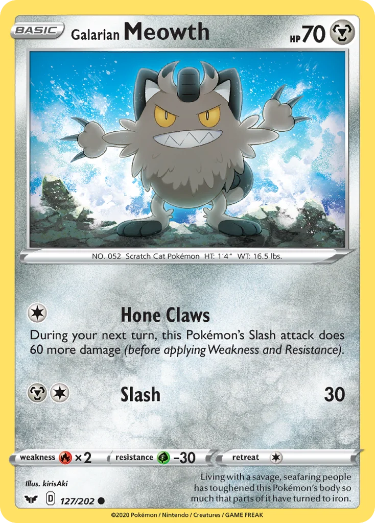 Galarian Meowth 127 Sword & Shield