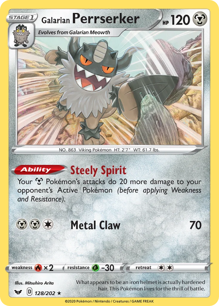 Galarian Perrserker 128 Sword & Shield