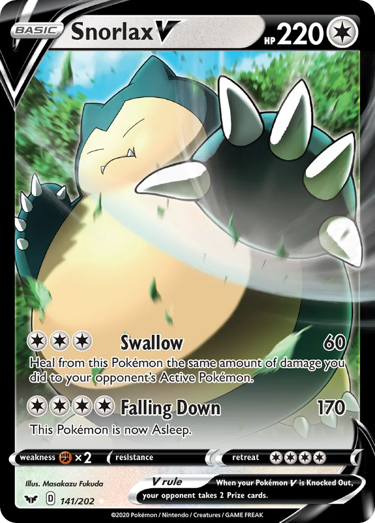 Snorlax V 141 Sword & Shield