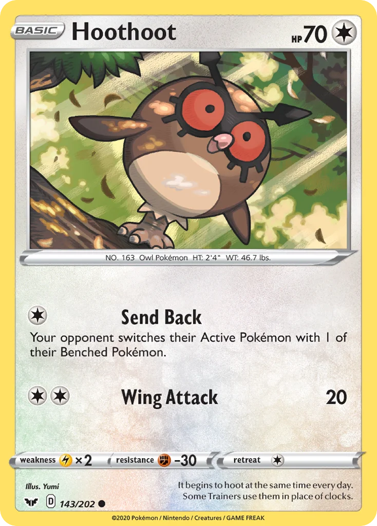 Hoothoot 143 Sword & Shield