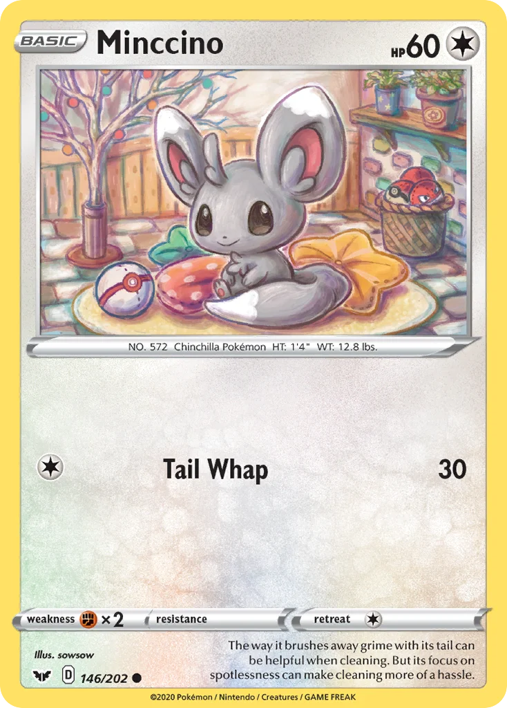 Minccino 146 Sword & Shield Pokemon Card