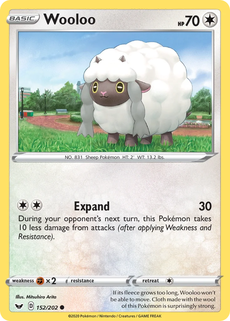 Wooloo 152 Sword & Shield Pokemon Card