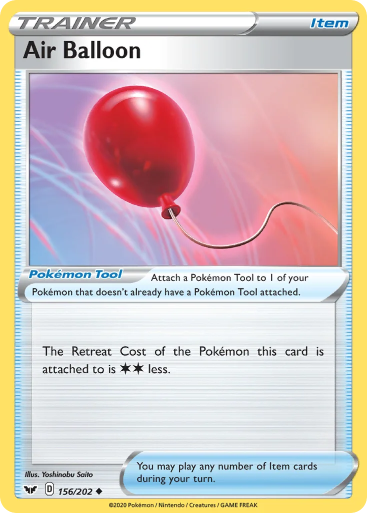 Air Balloon 156 Sword & Shield Pokemon Card