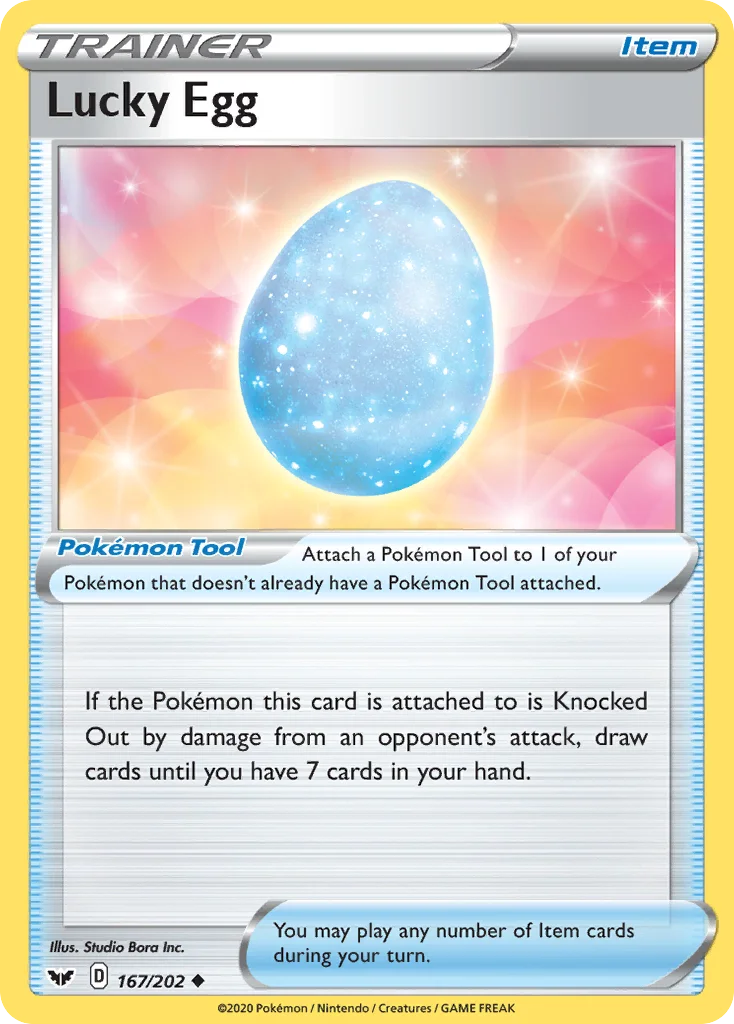 Lucky Egg 167 Sword & Shield Pokemon Card
