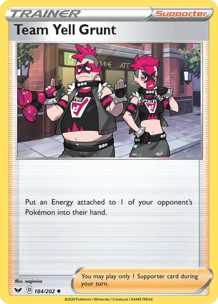 Team Yell Grunt 184 Sword & Shield Pokemon Card