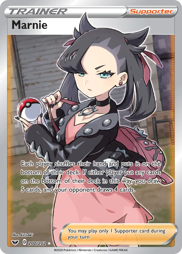 Marnie 200 Sword & Shield Pokemon Card
