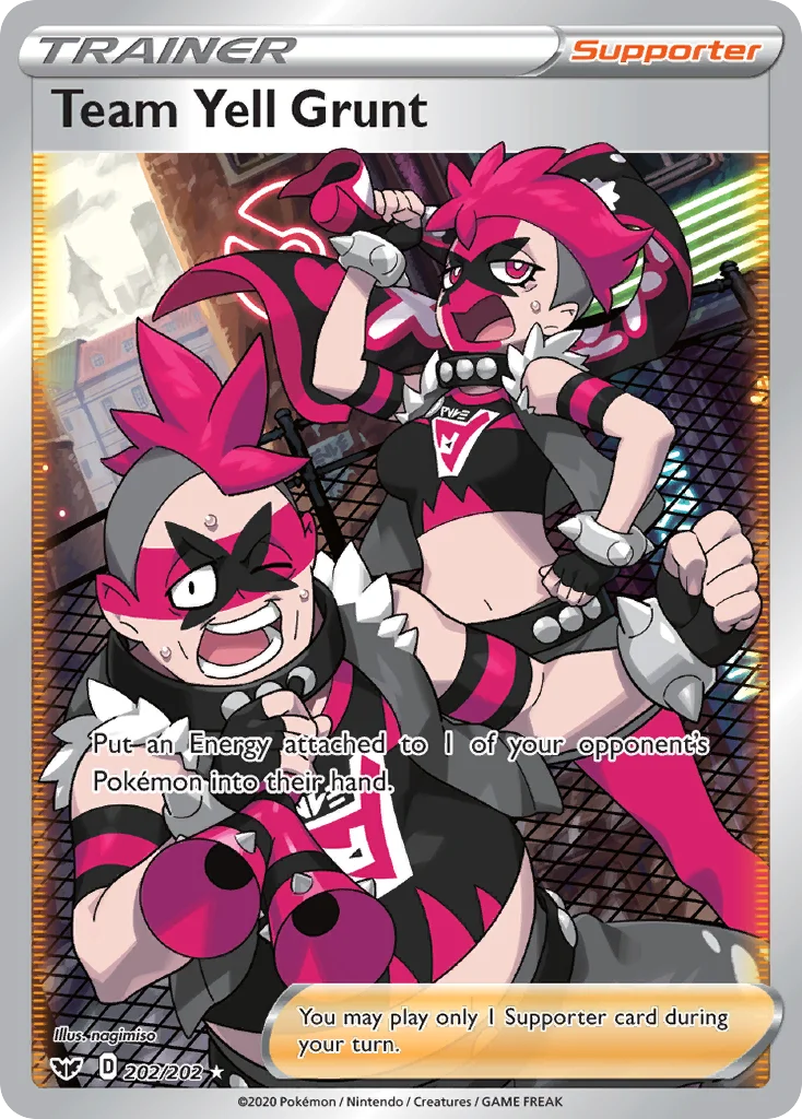 Team Yell Grunt 202 Sword & Shield Pokemon Card
