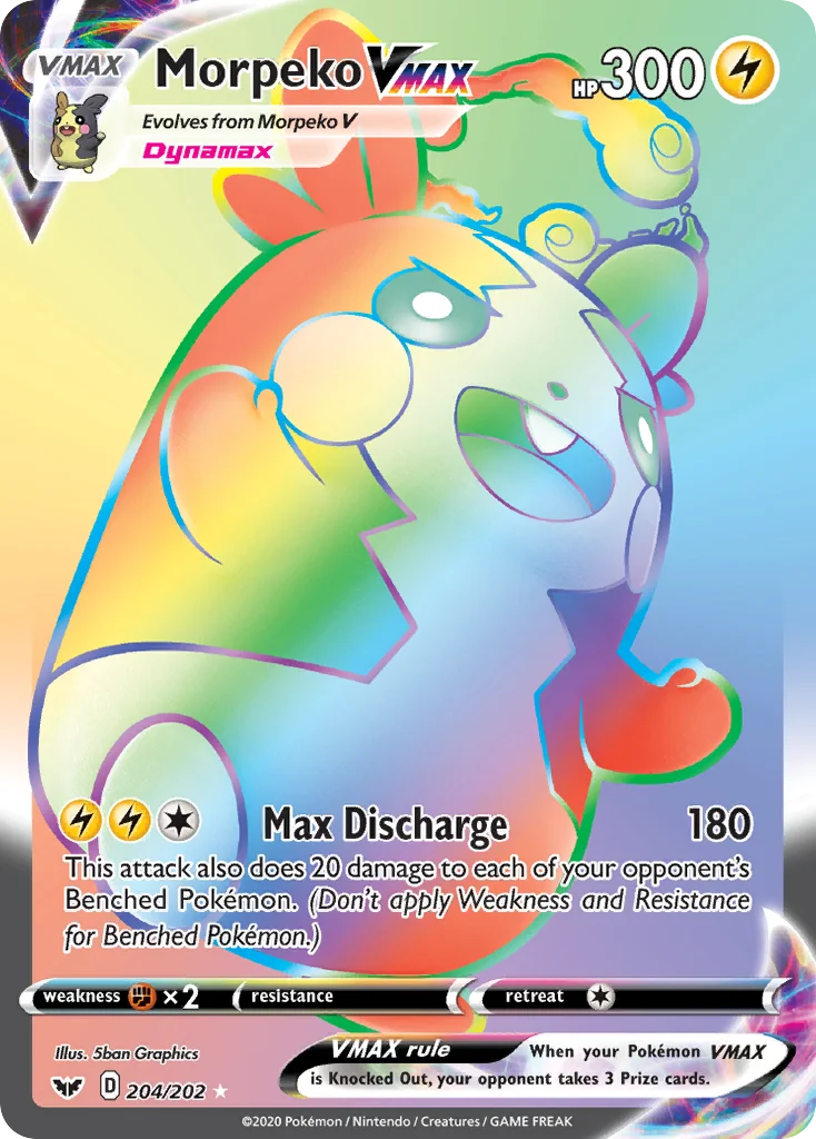 Morpeko VMAX 204 Sword & Shield Pokemon Card