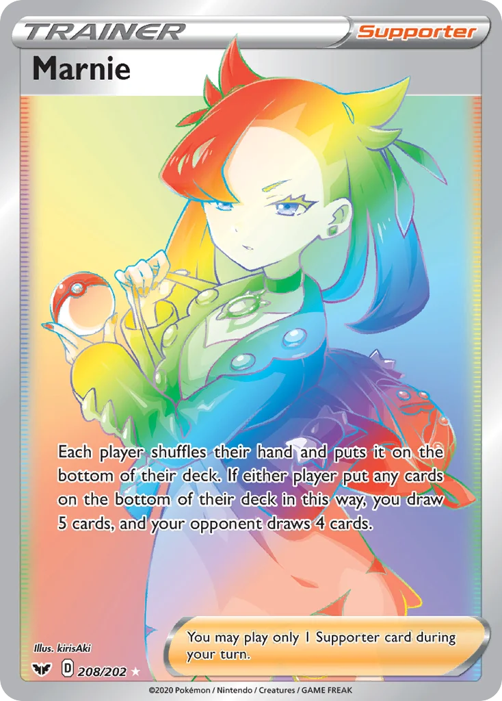 Marnie 208 Sword & Shield Pokemon Card