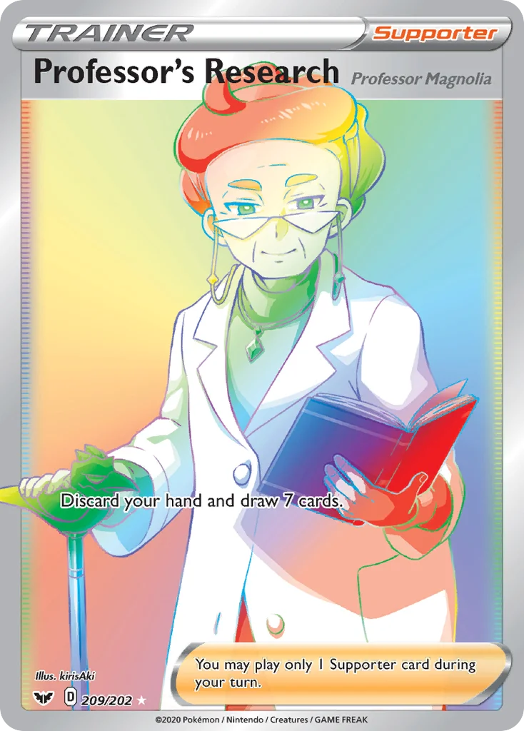 Professor's Research (Professor Magnolia) 209 Sword & Shield Pokemon Card